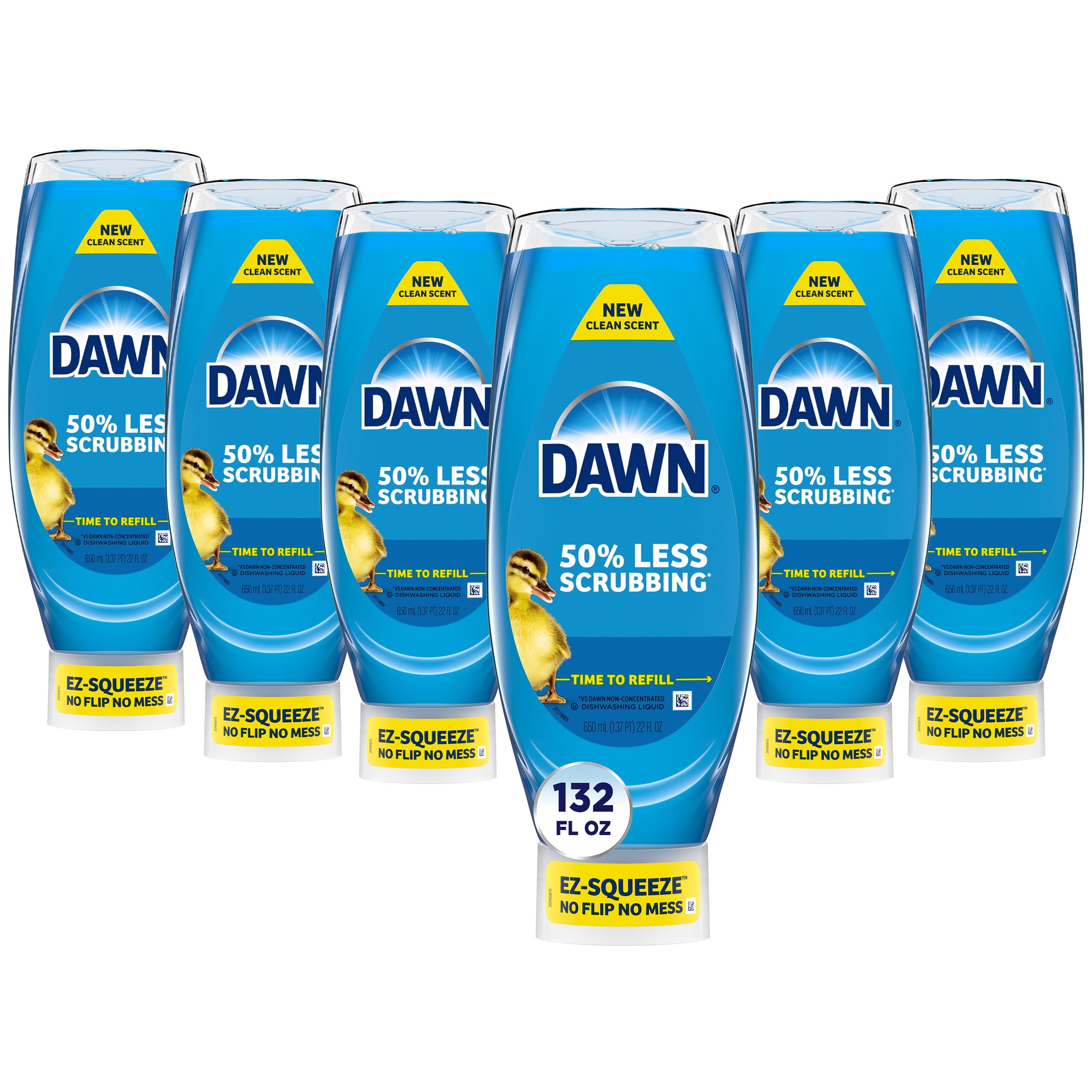 Dawn Ultra EZ-Squeeze Dish Soap Liquid, Dishwashing Liquid, Grease Removal, Original, 6x22oz Bundle