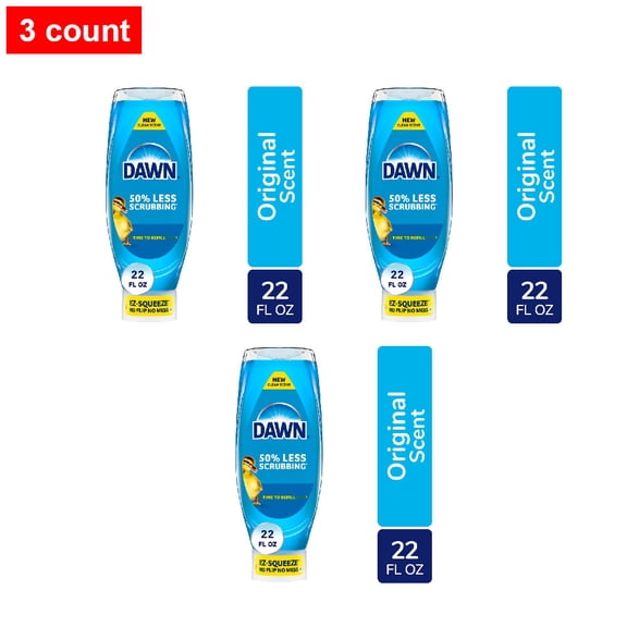Dawn Ultra EZ-Squeeze Original Scent Liquid Dish Soap 22 fl oz - 3 count