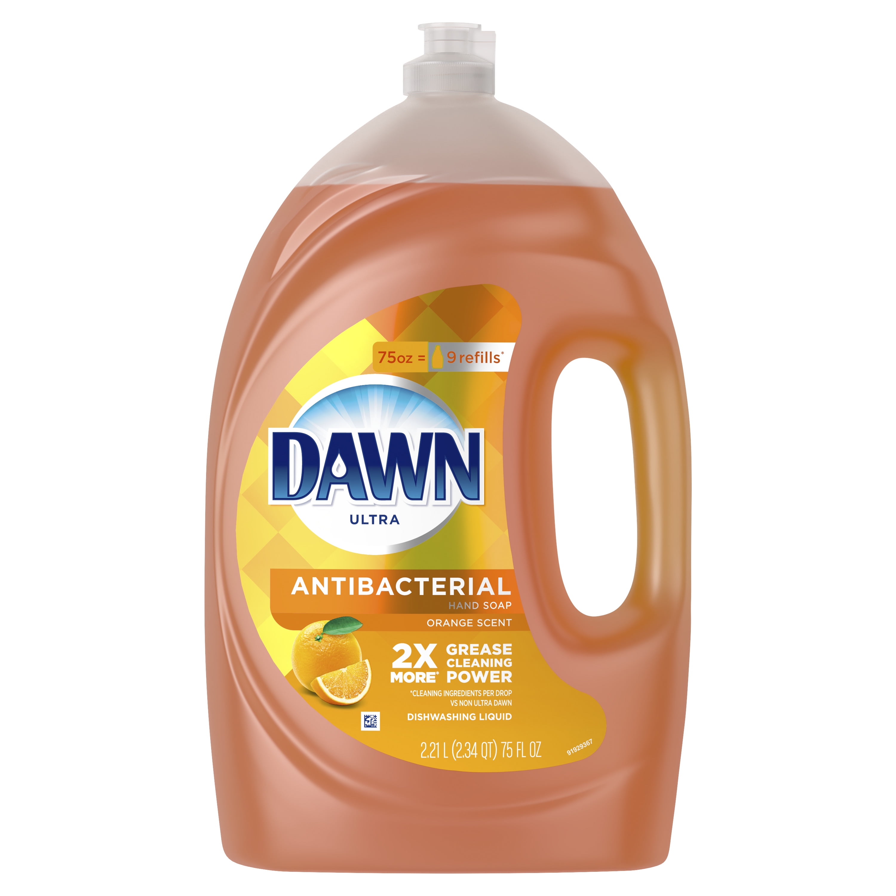 Dawn® Ultra Antibacterial Hand Soap Dishwashing Liquid Dishwashing Soap,  Orange Scent, 40 Oz Bottle