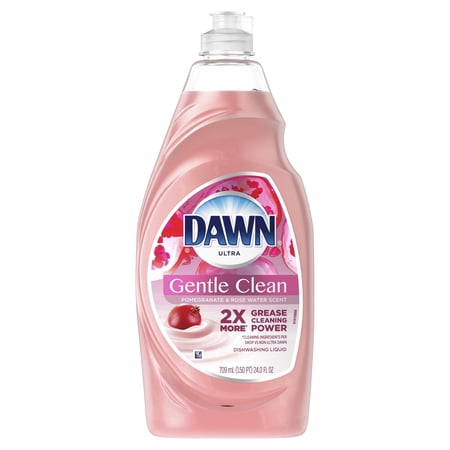 Dawn Ultra Gentle Clean Dishwashing Liquid Dish Soap, Pomegranate & Rose Water Scent, 24 fl oz