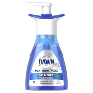 Dawn Ultra Platinum Foam Dishwashing Liquid – Fresh Rapids Scent, 10.1 Fl Oz (1 Count)