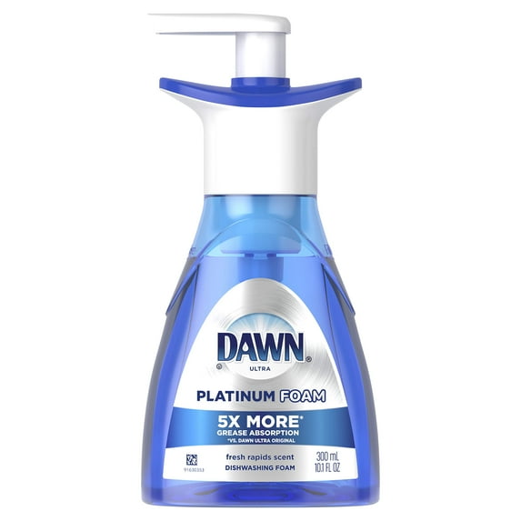 Dawn Ultra Platinum Foam Dishwashing Foam, Fresh Rapids Scent, 10.1 Fl Oz (Packaging May Vary)