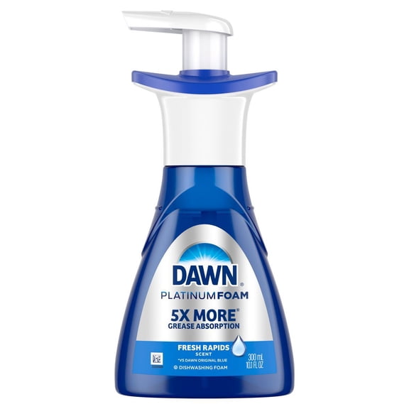 Dawn Ultra Platinum Foam Dishwashing Foam, Fresh Rapids Scent, 10.1 fl oz (Packaging May Vary)