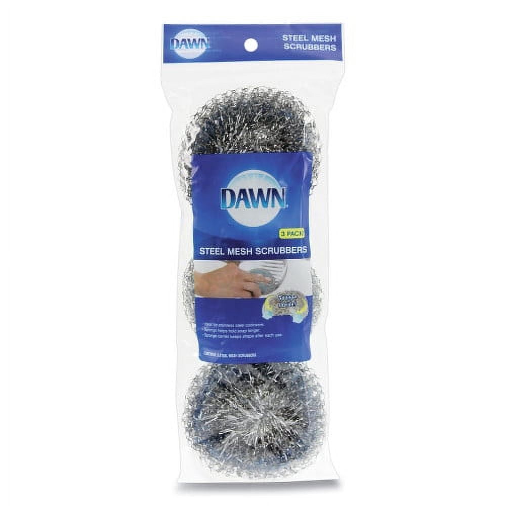 Ultra Steel Scrubbers, Gray/Silver, 3/Pack Ultra Steel Scrubbers, Gray/Silver, 3/Pack