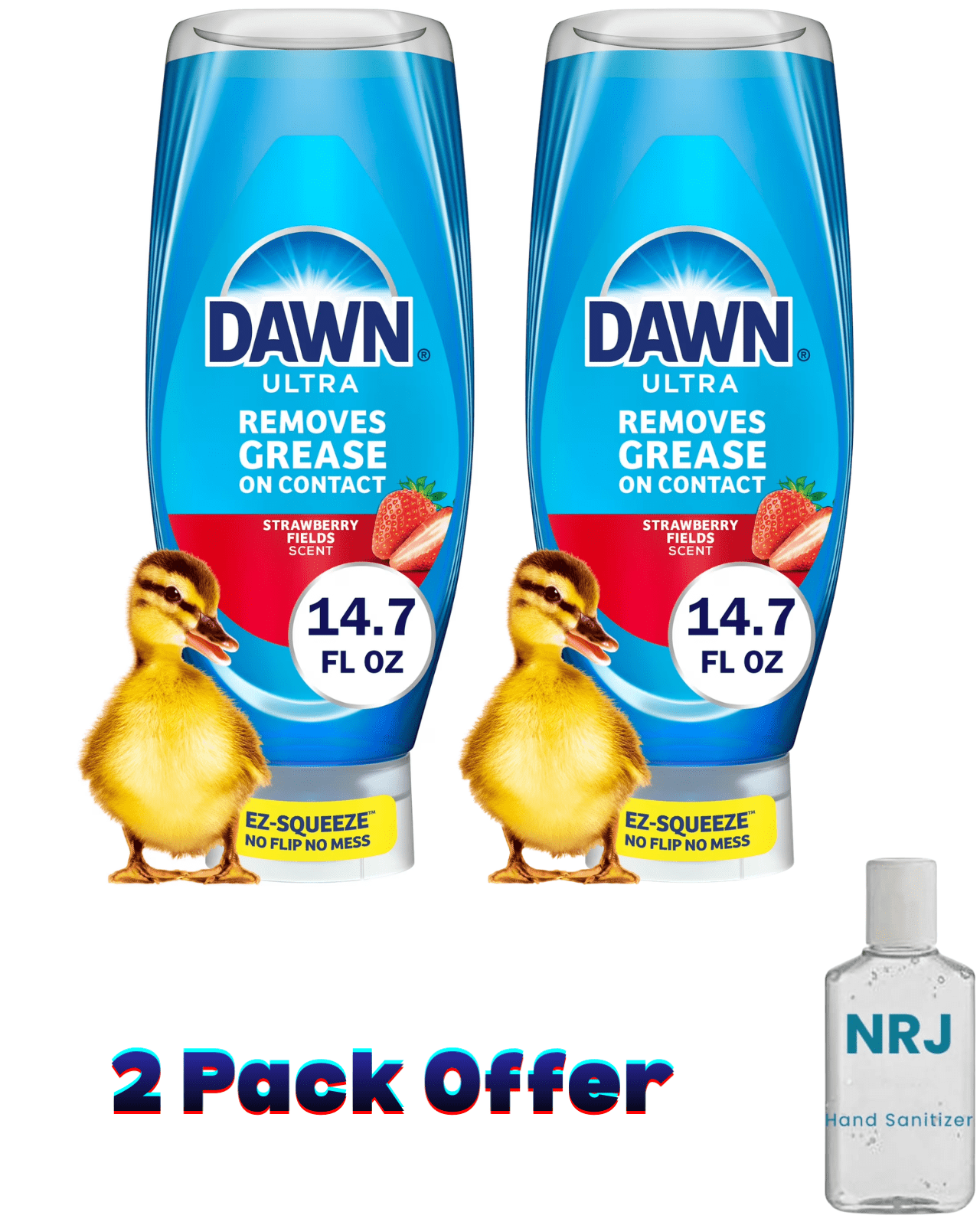 Dawn UltraEZ Squeeze Dish Soap Strawberry Fields, 14.7oz