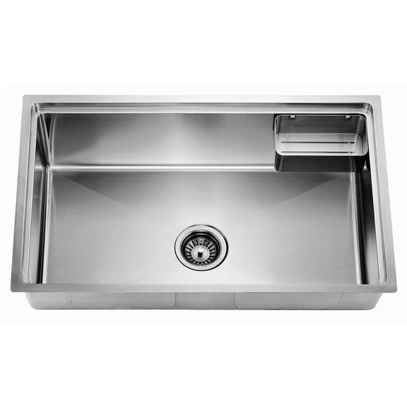 Dawn Undermount Small Corner Radius Single Bowl Sink With Basket (BK710)