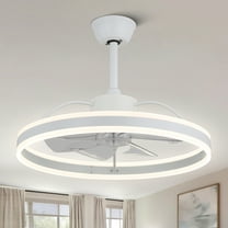 Dawn Whisper Modern Scandinavian Flush Mount and Downrod Ceiling Fans ,6 Speeds, Smart App Remote Control For Bedroom