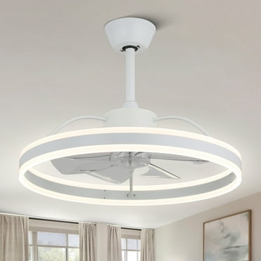 Dawn Whisper Modern Scandinavian Flush Mount and Downrod Ceiling Fans ,6 Speeds, Smart App Remote Control For Bedroom