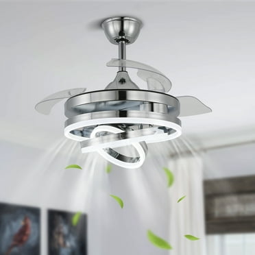 Dawn Whisper Noiseless Ceiling Fan with Lights and Remote Control Enclosed 6 Speeds Timing Reversible