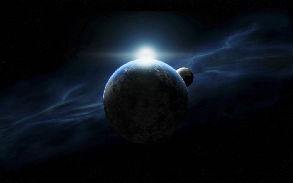 Dawn breaks on an alien planet Canvas Art - Justin KellyStocktrek Images (36 x 22)