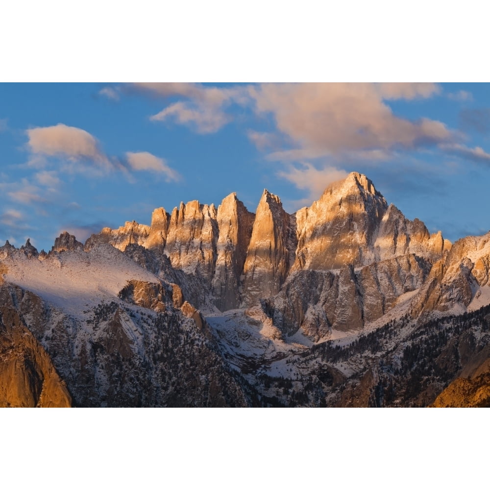 Dawn light on Mount Whitney from the Alabama Hills Sequoia National ...