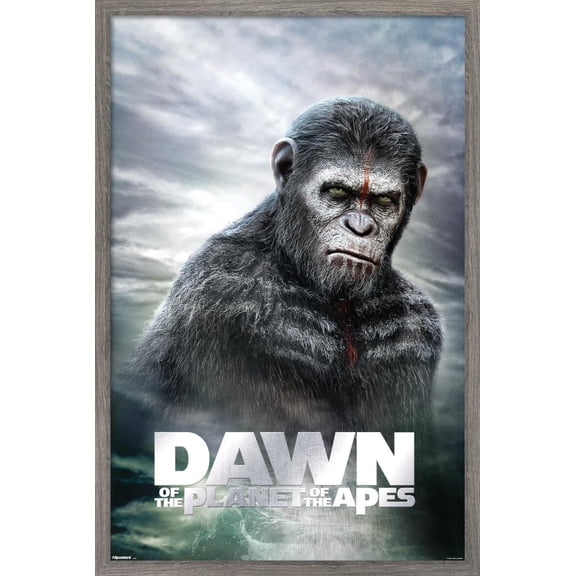 Dawn of the Planet of the Apes (2014) - One Sheet Wall Poster, 14.725" x 22.375" Framed