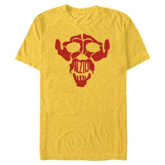 Dawn of the Planet of the Apes ALZ-113 Simian Flu Ape Skull - Short Sleeve Blended T-Shirt for Adults - Customized-Yellow