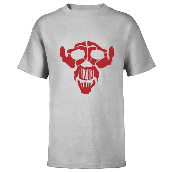 Dawn of the Planet of the Apes ALZ-113 Simian Flu Ape Skull - Short Sleeve T-Shirt for Kids - Customized-Athletic Heather