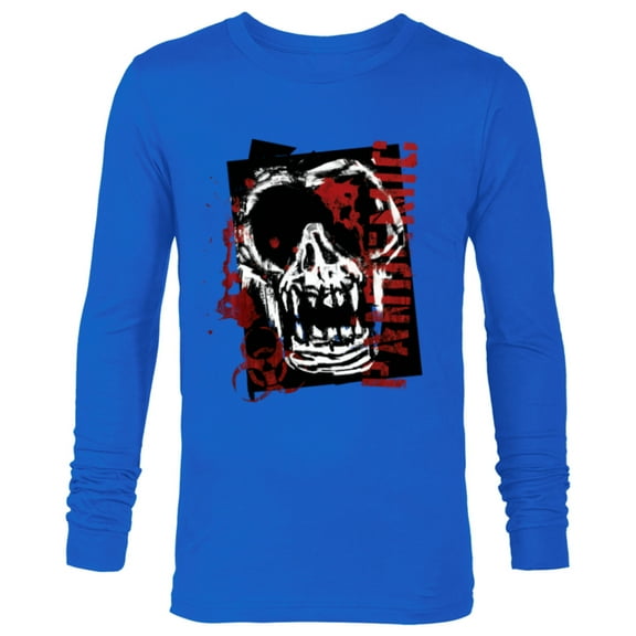 Dawn of the Planet of the Apes Biohazard Pandemic Ape Skull - Long Sleeve T-Shirt for Men - Customized-Navy
