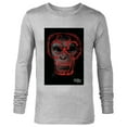 thumbnail image 1 of Dawn of the Planet of the Apes Biohazard Symbol Caesar Face - Long Sleeve T-Shirt for Men - Customized-Athletic Heather, 1 of 5