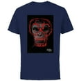 thumbnail image 1 of Dawn of the Planet of the Apes Biohazard Symbol Caesar Face - Short Sleeve Cotton T-Shirt for Adults - Customized-Navy, 1 of 5