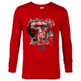 thumbnail image 1 of Dawn of the Planet of the Apes Caesar Face and Red Ape Skull - Long Sleeve T-Shirt for Men - Customized-New Red, 1 of 5