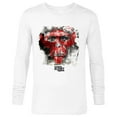 thumbnail image 1 of Dawn of the Planet of the Apes Caesar Face and Red Ape Skull - Long Sleeve T-Shirt for Men - Customized-White, 1 of 5