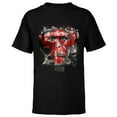 thumbnail image 1 of Dawn of the Planet of the Apes Caesar Face and Red Ape Skull - Short Sleeve T-Shirt for Kids - Customized-Black, 1 of 5