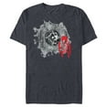 thumbnail image 1 of Dawn of the Planet of the Apes Caesar Roar and Star Symbol - Short Sleeve Blended T-Shirt for Adults - Customized-Navy Heather, 1 of 5