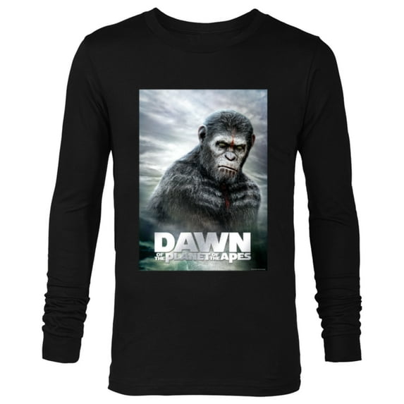 Dawn of the Planet of the Apes Caesar in Paint Movie Poster - Long Sleeve T-Shirt for Men - Customized-Black