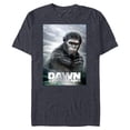 thumbnail image 1 of Dawn of the Planet of the Apes Caesar in Paint Movie Poster - Short Sleeve Blended T-Shirt for Adults - Customized-Navy Heather, 1 of 5