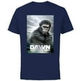 thumbnail image 1 of Dawn of the Planet of the Apes Caesar in Paint Movie Poster - Short Sleeve Cotton T-Shirt for Adults - Customized-Navy, 1 of 5
