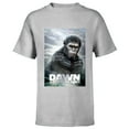 thumbnail image 1 of Dawn of the Planet of the Apes Caesar in Paint Movie Poster - Short Sleeve T-Shirt for Kids - Customized-Athletic Heather, 1 of 5