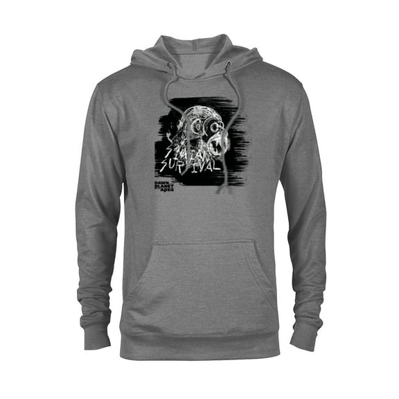 Dawn of the Planet of the Apes Scratch Art Simian Survival - Pullover Hoodie for Adults - Customized-Athletic Heather