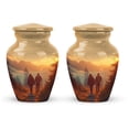 thumbnail image 1 of Dawn's Gentle Embrace Adult Cremation Urn - Cremation Keepsakes For Ashes - An Urn For Ashes - Unique Urns For Human Ashes Adult (Size -3inch,2Pcs), 1 of 5