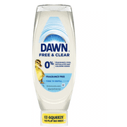 Dawn Free & Clear EZ-Squeeze Dish Soap, Lemon Essence Pack of 2