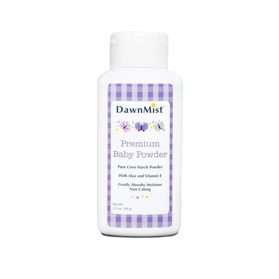 DawnMist Baby Powder 4 oz. Scented Shaker Bottle Aloe / Vitamin E sold by one