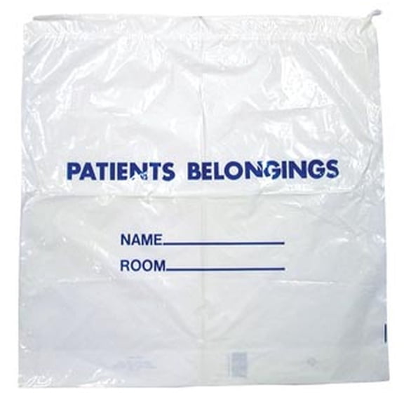 DawnMist Drawtape Closure Patient Belongings Bag 20 x 20" 1.3 mil Plastic , DSPB01C, 250 Ct