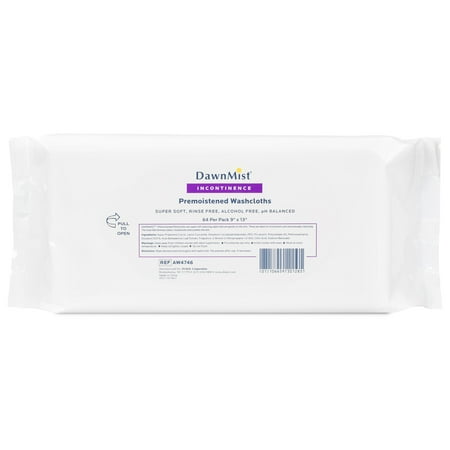 DawnMist Personal Cleansing Wipe 9 x 13" AW4746, 1 Pack 64 Wipes