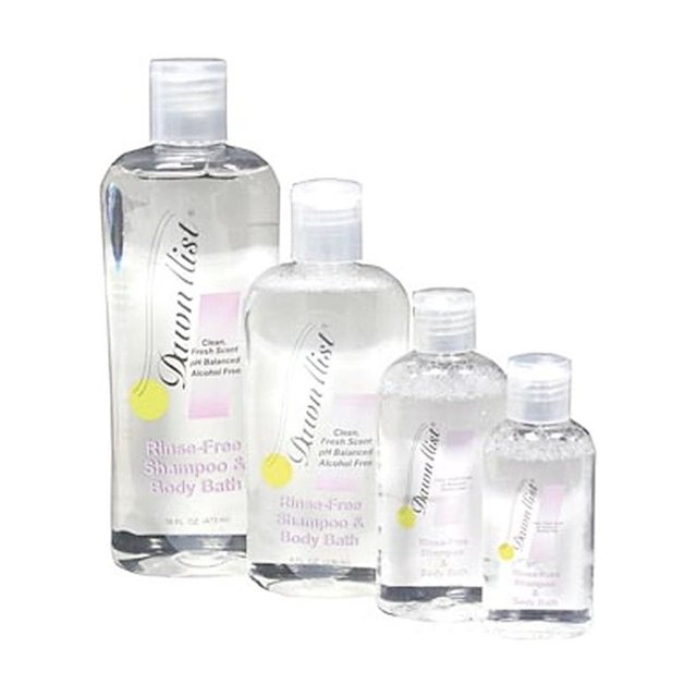DawnMist RinseFree Shampoo and Body Wash 4 oz. Squeeze Bottle Scented