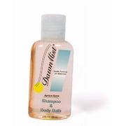 DawnMist Shampoo and Body Wash 2 Ounce Flip Top Bottle Apricot Scent, MS02 - CASE OF 144