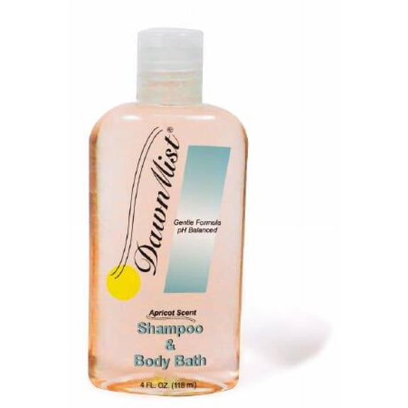 DawnMist Shampoo and Body Wash, 4 oz. Flip Top Bottle, Apricot Scent, 96 Count