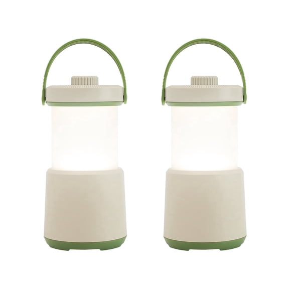Dawnrise 2 Pack LED Camping Lantern Rechargeable, 800LM, 230Hours Runtime, 5 Modes Camping Light with Red Light, IPX4 Waterproof Lantern Flashlight for Hurricane,Emergency,Power Outages,Home,Hiking