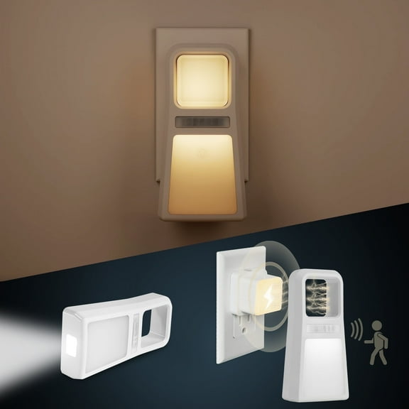 Dawnrise 5-in-1 Power Failure Night Light, Multifunctional Emergency Lights, Inductive Rechargeable, 3-Pack