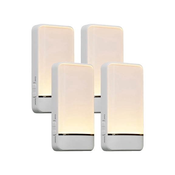 Dawnrise Motion Sensing LED Night Lights, Warm/Cool (4 Pack)