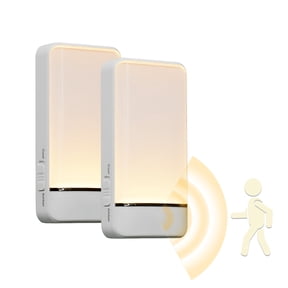 Dawnrise Night Lights plug into wall, Invisible Motion Sensor Light with CCT:2200K/4000K,5/20LM Adjustable Brightness for Bedroom,Kid room,Stairs, Hallway(2PK)