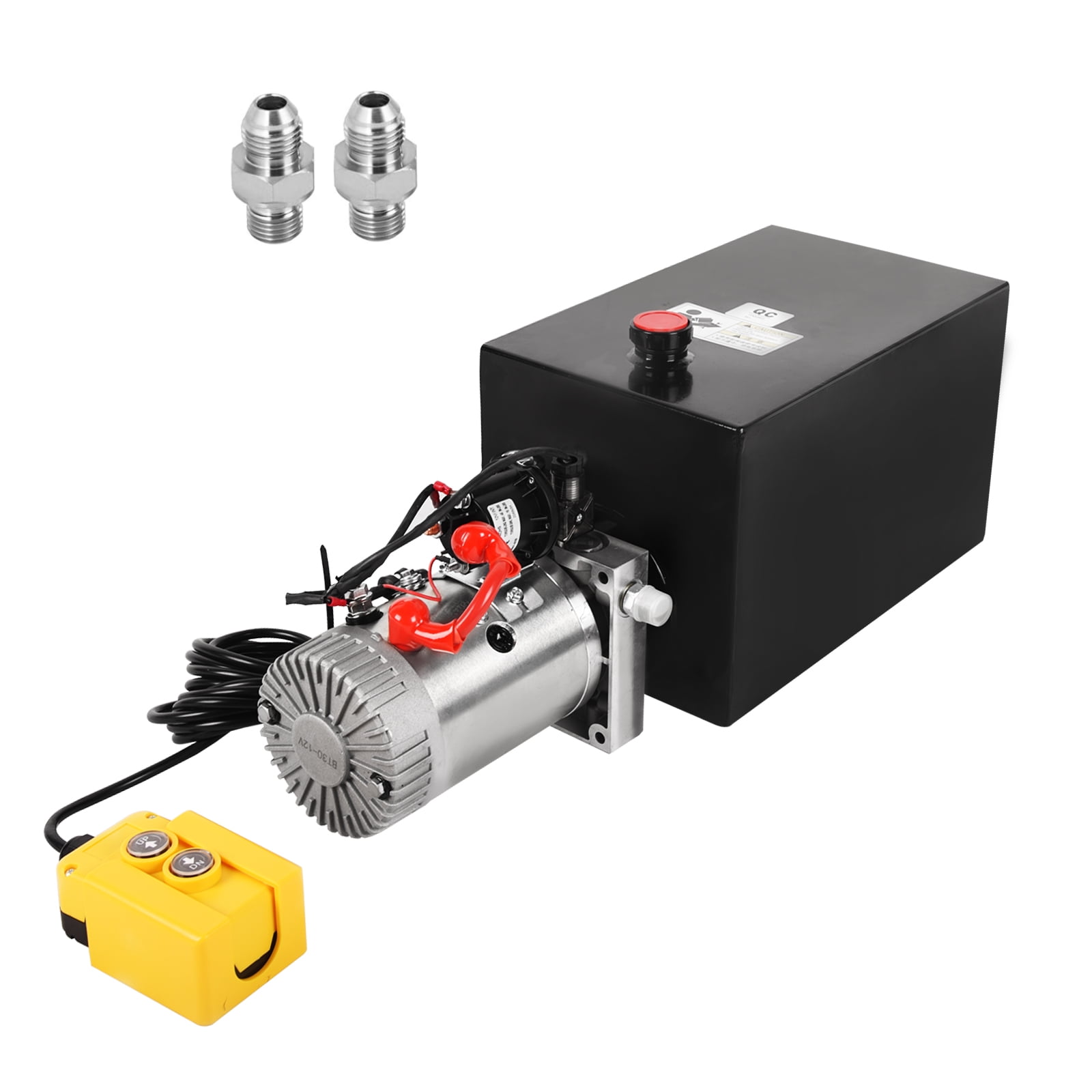 12V Single Acting Hydraulic Pump - 800W Electric Hydraulic Power Unit With Remote Control For Dump Trailers & Lifts