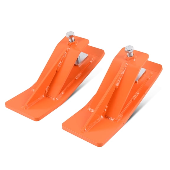 Dawot 2Pcs Tractor Bucket Protector, Ski Edge Protector, Bucket Edge Anti-Skid Device, for Snow Leaves Removal Spreading Gravel