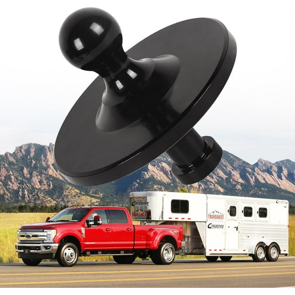 Dawot 5th Wheel to Gooseneck Adapter, 2-5/16" Kingpin to Gooseneck Ball Towing Receiver Adapter, 30000 lbs Load Capacity, Fit for Fifth Wheel Tractor Trailer RV Truck, Black