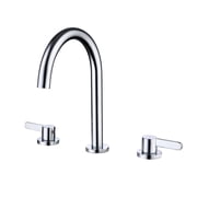 Dawot 8" Bathroom Sink Faucet, Widespread 3 Hole 2 Handle Polished Chrome Brass Mixer Taps Bathroom Faucet