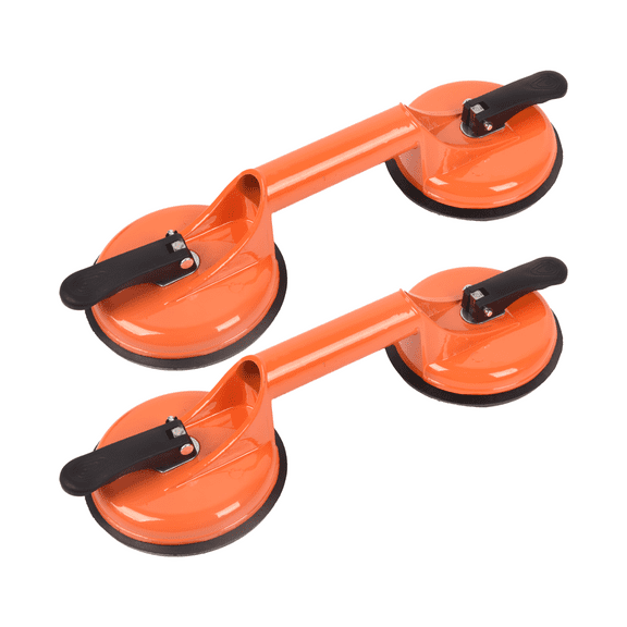 Dawot Glass Suction Cup, 2 Pack 4.6in Vacuum Suction Cups Heavy Duty Industrial Tile Suction Cup for Windshield, Tile Granite Lifting, Window Replacement, 220lbs Load CapacityOrange