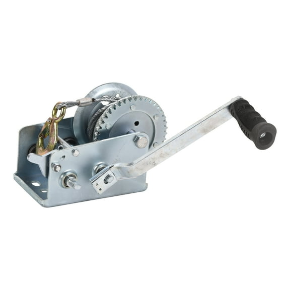 Dawot Hand Winch Boat Trailer Winch 2500lbs Heavy Duty Hook with 33ft Steel Cable, Ratchet Manual Operated Winch for Trailers ATV UTV Boat Marine