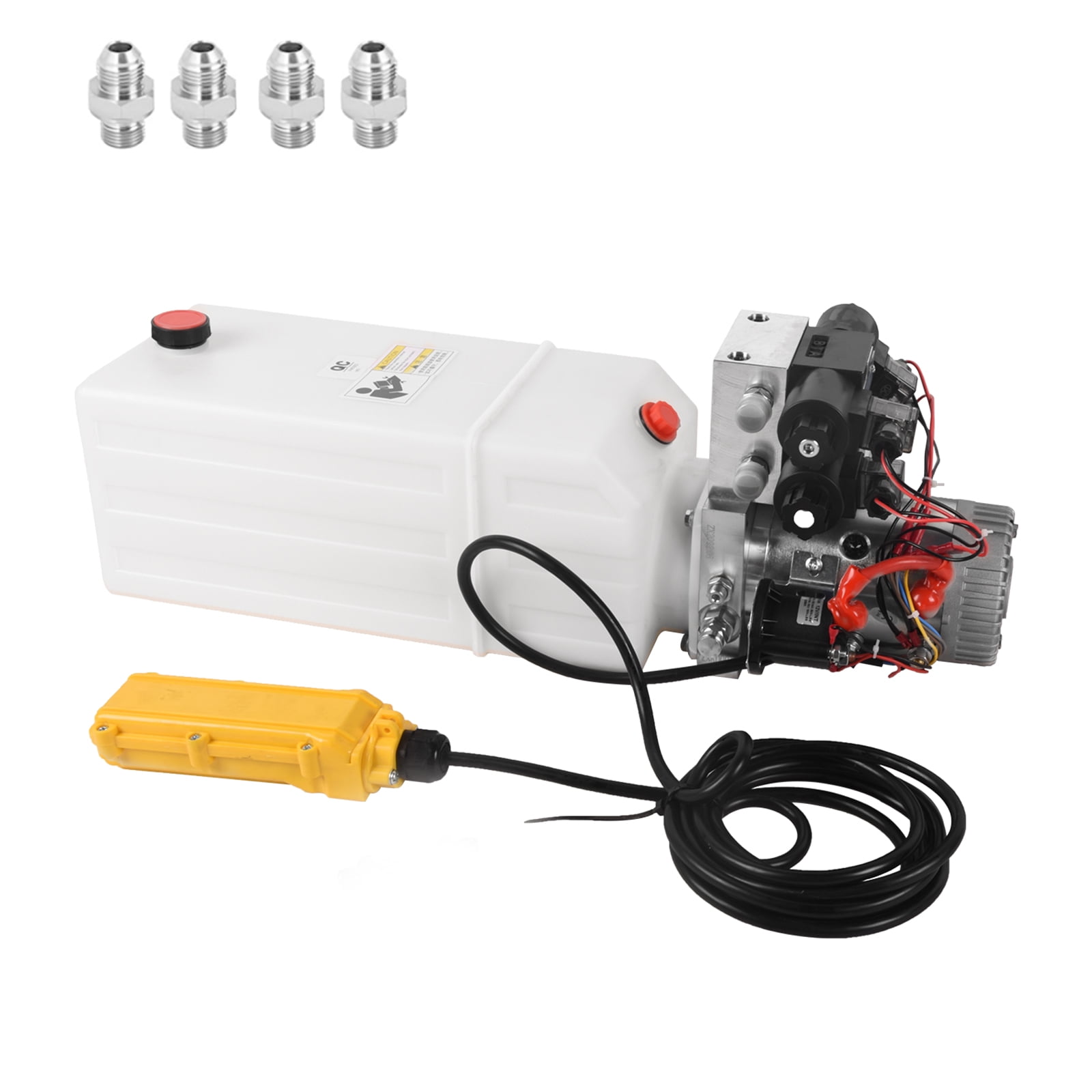 Dawot 12V 4.5 Quart Hydraulic Power Unit, Double Acting Pump For Dump Trailer – 2 GPM, 3200 PSI-857884
