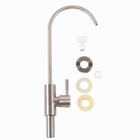Dawot Kitchen Water Filter Faucet, 304 Brushed Nickel Finish,100% Lead-Free Drinking Water Faucet Fits Most Reverse Osmosis Units or Water Filtration System in Non-Air Gap 9/16 connector